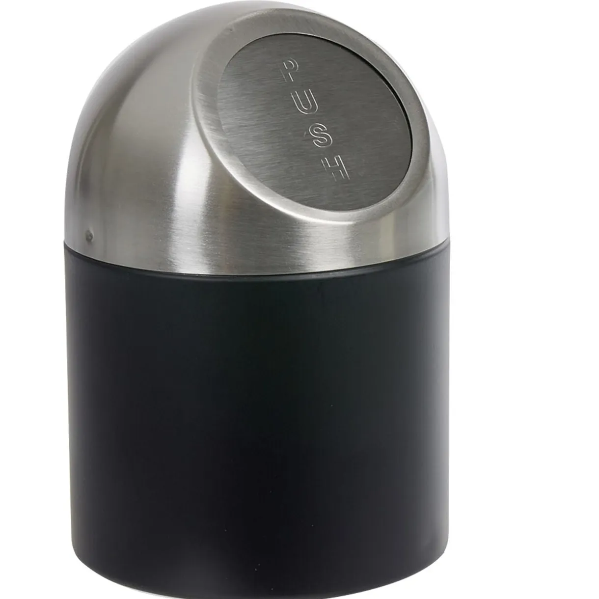 Mini poubelle de salle de bain métal noir gris < Gifi Discount