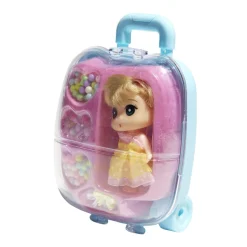 Mini poupée avec perles dans valisette H17,5cm < Gifi Sale