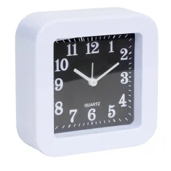 Mini réveil analogique à quartz en plastique avec alarme (4 modèles)