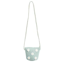 Mini sac tressé avec marguerites 14x5x12cm < Gifi Outlet