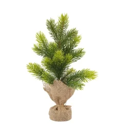 Mini sapin de Noël artificiel à poser pot jute Ø15xH25cm