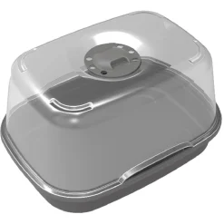 Mini serre de culture plastique gris 38x28xH20cm