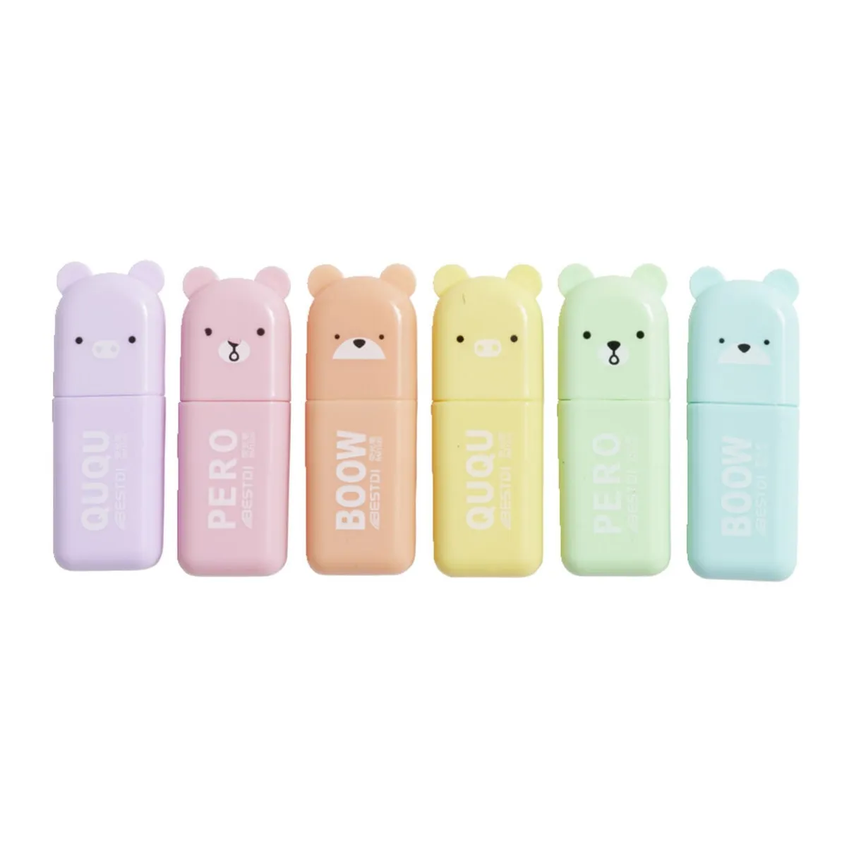 Mini surligneur pastel forme ourson x6 < Gifi Hot