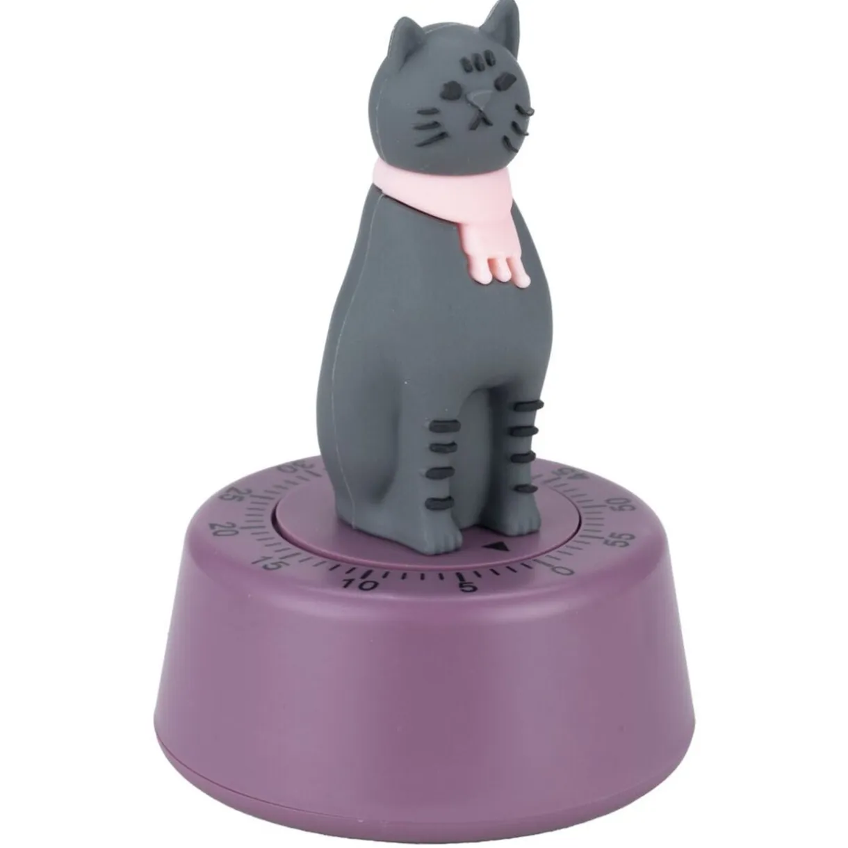 Minuteur cuisine forme chat violet Ø7xH10cm < Gifi Online