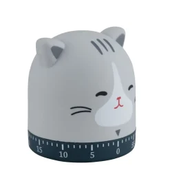 Minuteur humoristique forme chat ou poule Ø6xH7cm (2 modèles) < Gifi Discount