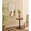 Miroir arche bord boule plastique gris 41x80cm