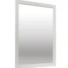 Miroir bord bois et verre blanc 50x70cm