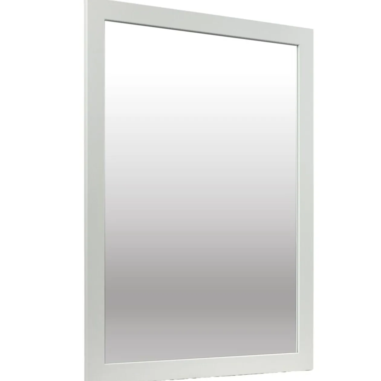 Miroir bord bois et verre blanc 50x70cm