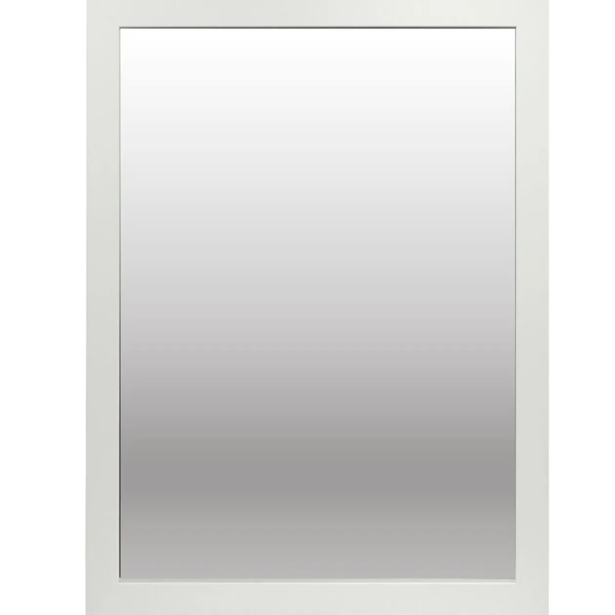 Miroir bord bois et verre blanc 50x70cm