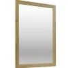 Miroir bord bois et verre hètre marron 50x70cm < Gifi Clearance