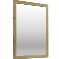 Miroir bord bois et verre hètre marron 50x70cm < Gifi Clearance