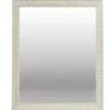 Miroir bord bois et verre modèle Eugénie blanc 40x50cm < Gifi Hot