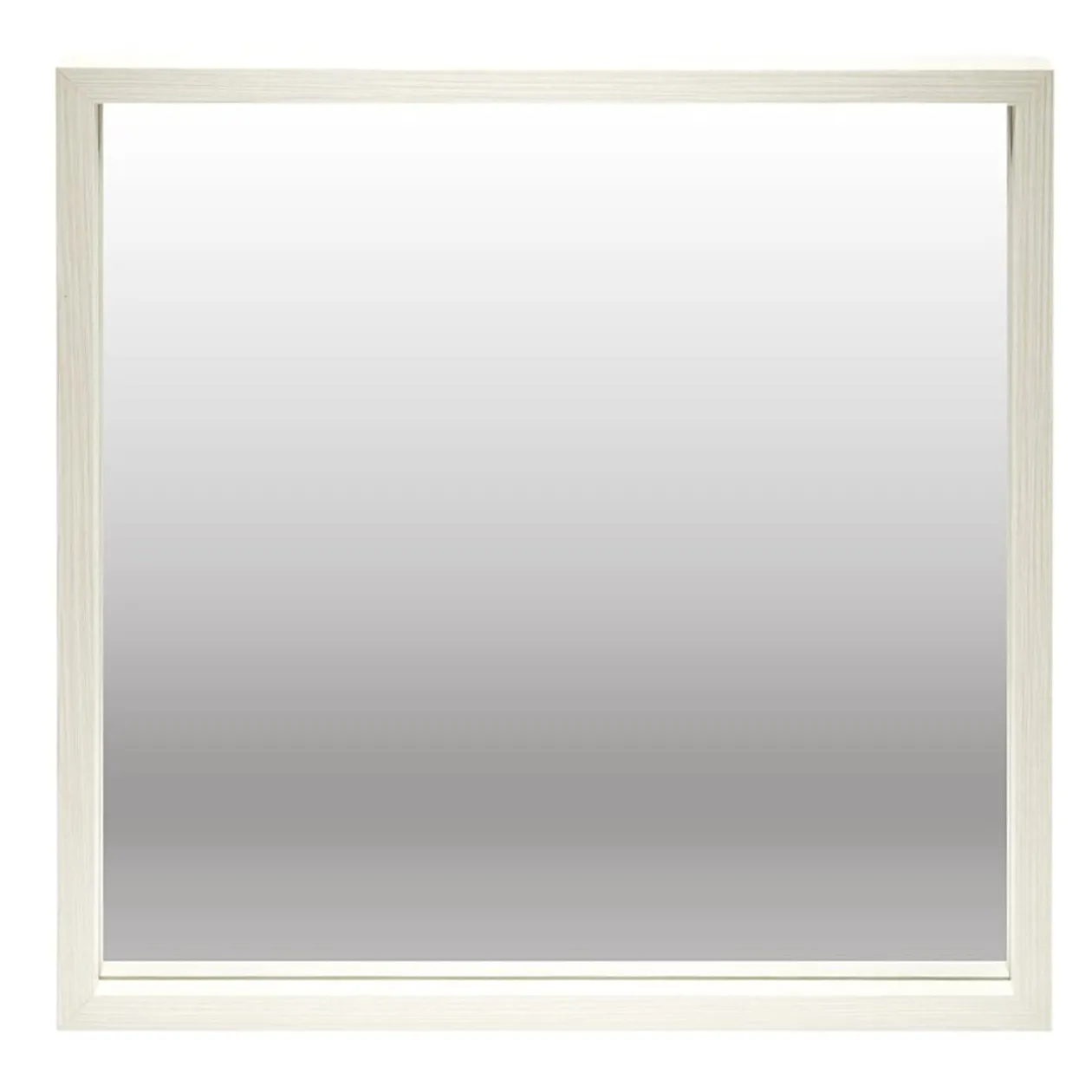 Miroir carré bord bois blanc 39,5x39,5cm