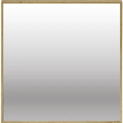 Miroir carré bord fin bois et verre marron 30x30cm < Gifi