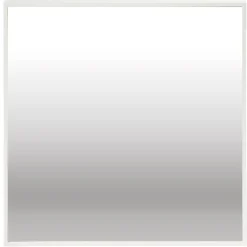Miroir carré bord fin bois et verre blanc 30x30cm < Gifi Online