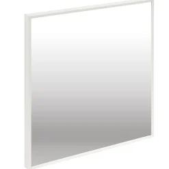 Miroir carré bord fin bois et verre blanc 30x30cm < Gifi Online