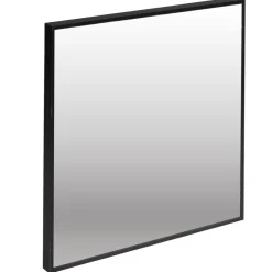 Miroir carré bord fin bois et verre noir 30x30cm < Gifi Best