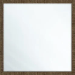 Miroir carré x3 en bois brun 22x22cm