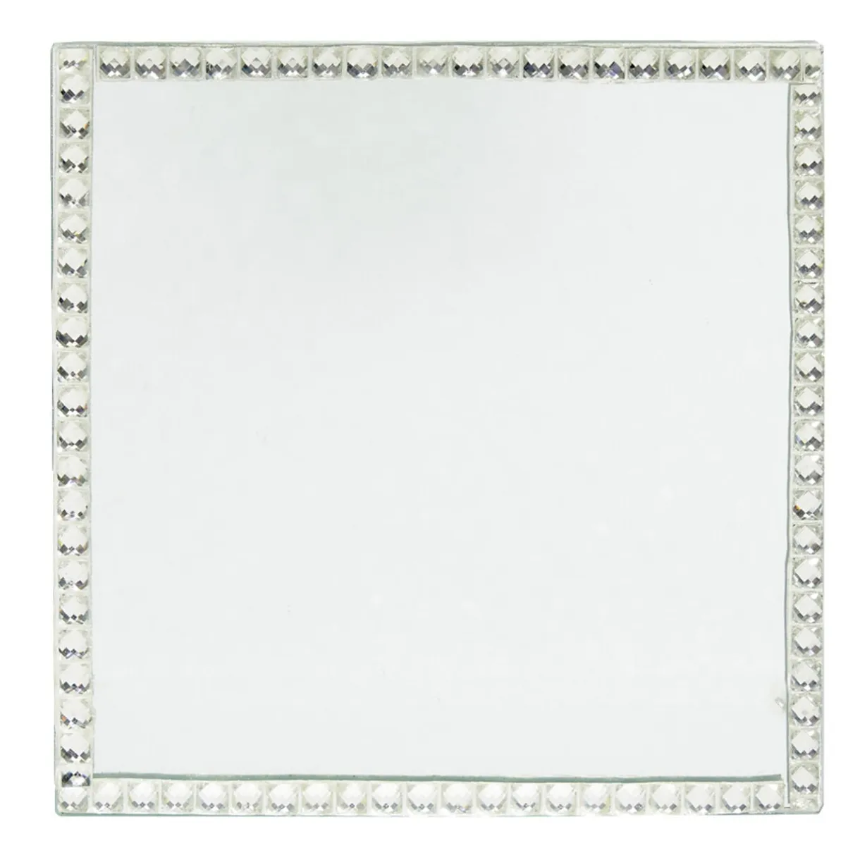 Miroir contour strass 10x10cm - 2 modèles rond ou carré < Gifi Discount