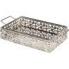 Miroir déco style plateau motif arabesque brillant 18x10cm