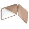 Miroir de poche avec support rose 7x11cm