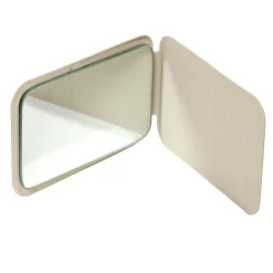 Miroir de poche avec support rose 7x11cm