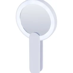 Miroir de poche LED blanc Ø9cm