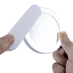 Miroir de poche LED blanc Ø9cm