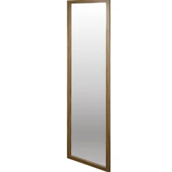 Miroir de porte rectangulaire cadre bois marron 34xH119cm