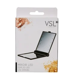 Miroir double carré noir LED < Gifi Hot