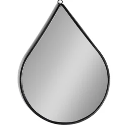 Miroir forme goutte métal noir 28,5x39,5cm < Gifi New