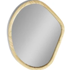 Miroir forme goutte ovale en bois 37x50cm < Gifi Outlet