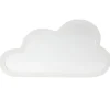 Miroir forme nuage bord bois blanc 45xH24cm