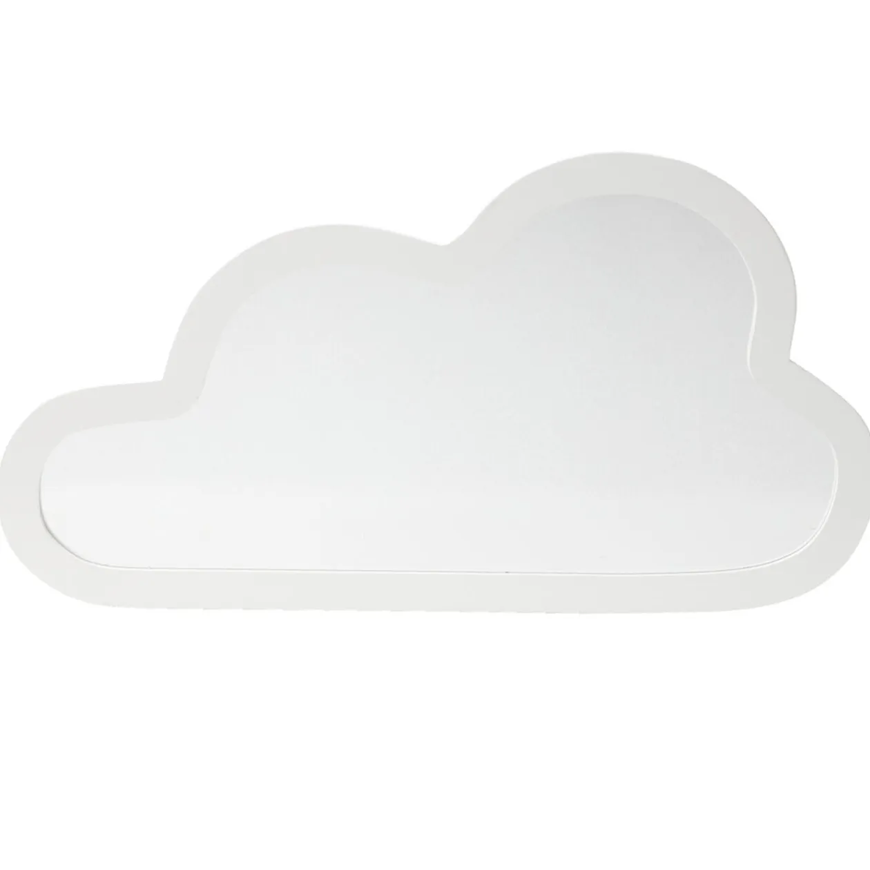 Miroir forme nuage bord bois blanc 45xH24cm