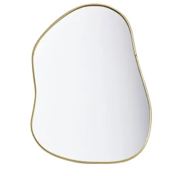 Miroir forme organique contour doré 15x20cm < Gifi Outlet