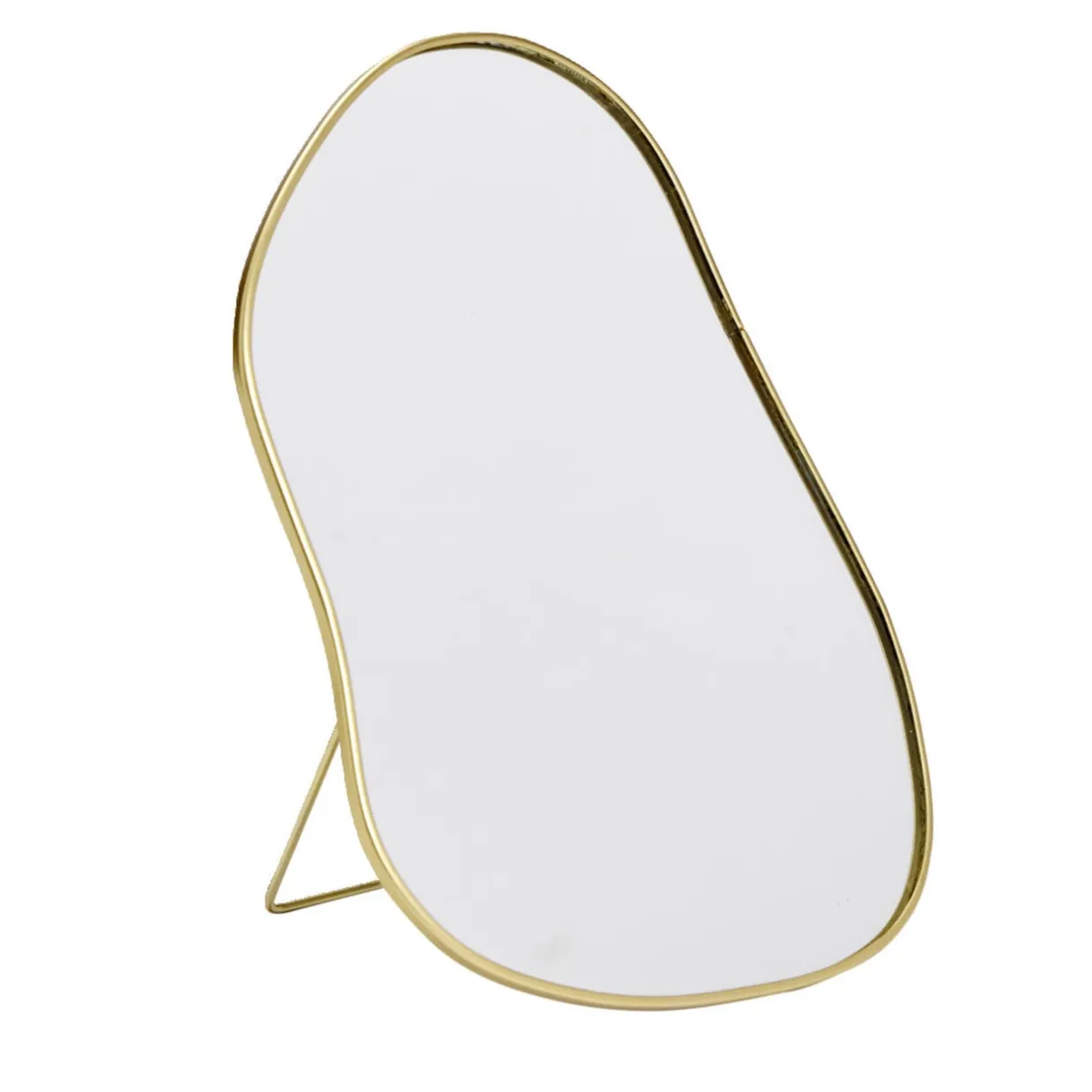 Miroir forme organique contour doré 15x20cm < Gifi Outlet