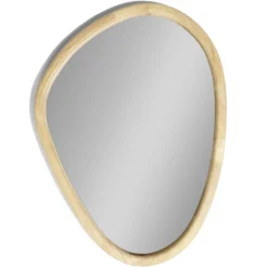 Miroir forme organique ovale en bois 37x50cm < Gifi Sale