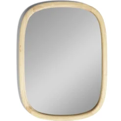 Miroir forme organique rectangulaire en bois 37x50cm