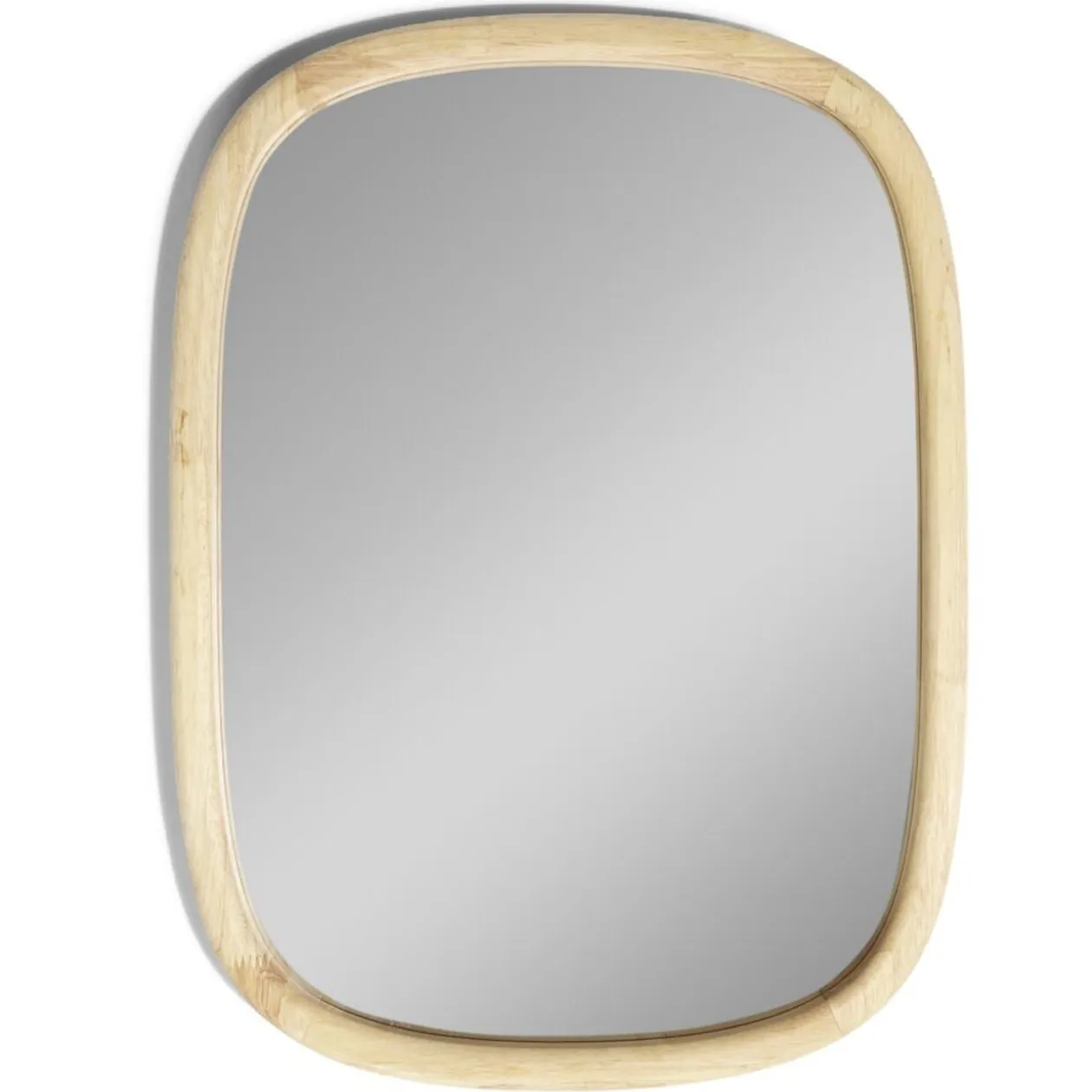 Miroir forme organique rectangulaire en bois 37x50cm
