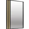 Miroir Kioto bord bois et verre marron et noir 50x70cm