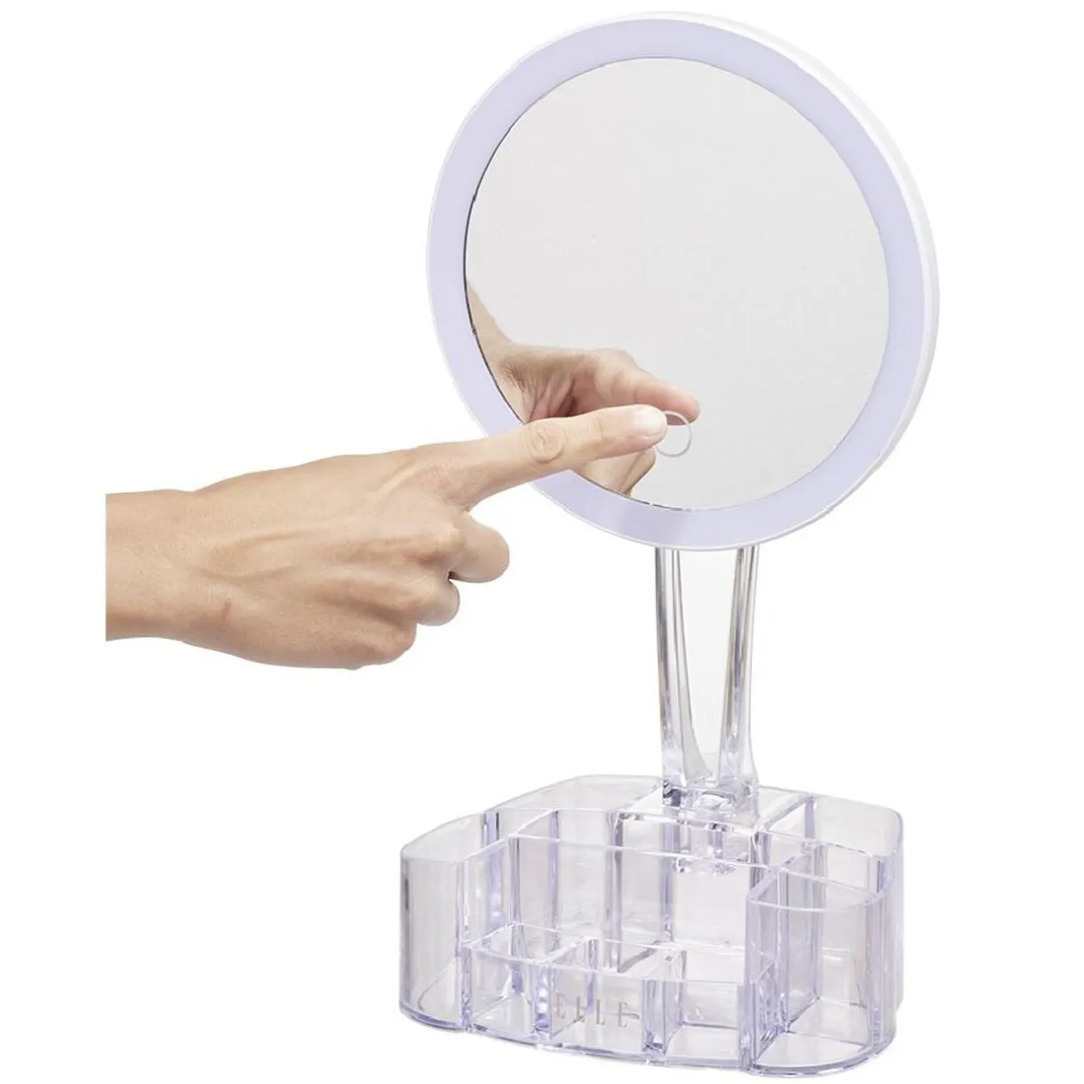 Miroir à LED avec rangement transparent < Gifi Sale