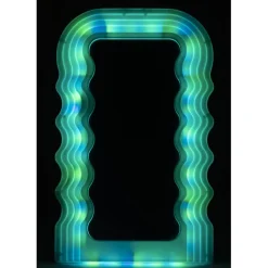 Miroir LED 4 couleurs bords ondulés avec télécommande < Gifi Best