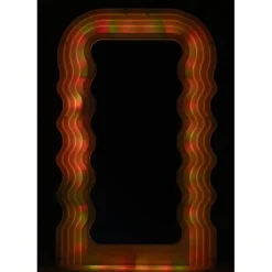 Miroir LED 4 couleurs bords ondulés avec télécommande < Gifi Best
