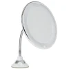 Miroir LED grossissant flexible et pivotant fixation ventouse