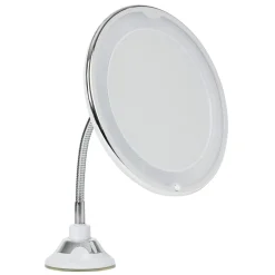 Miroir LED grossissant flexible et pivotant fixation ventouse