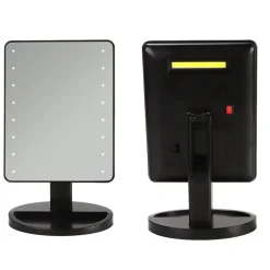 Miroir à LED à poser 14,5x5,5x23cm noir