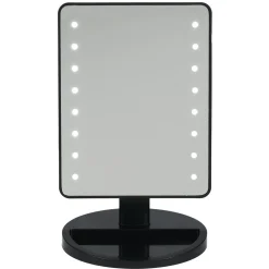 Miroir à LED à poser 14,5x5,5x23cm noir