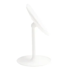 Miroir lumineux LED sur pied inclinable plastique blanc forme coeur 16xH24cm