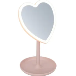 Miroir lumineux à poser avec rangement bijoux H26cm (3 modèles) < Gifi Best