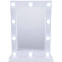 Miroir lumineux à poser rectangulaire à LED blanc 25x33cm
